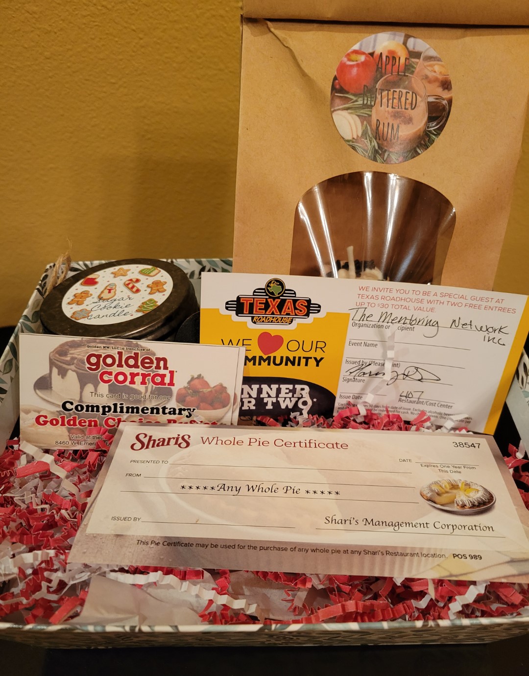 Texas Roadhouse & Golden Corral & Sharis pie! – The Mentoring Network Inc